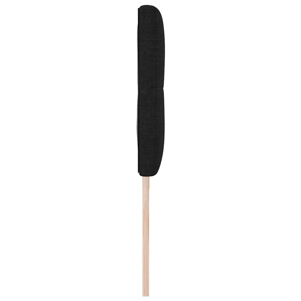 LED Headboard with LED Strip Lights Manual Black 200 cm Fabric